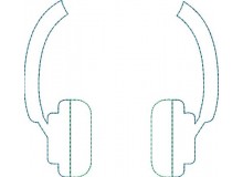 Stickdatei - Kopfhörer Doodle